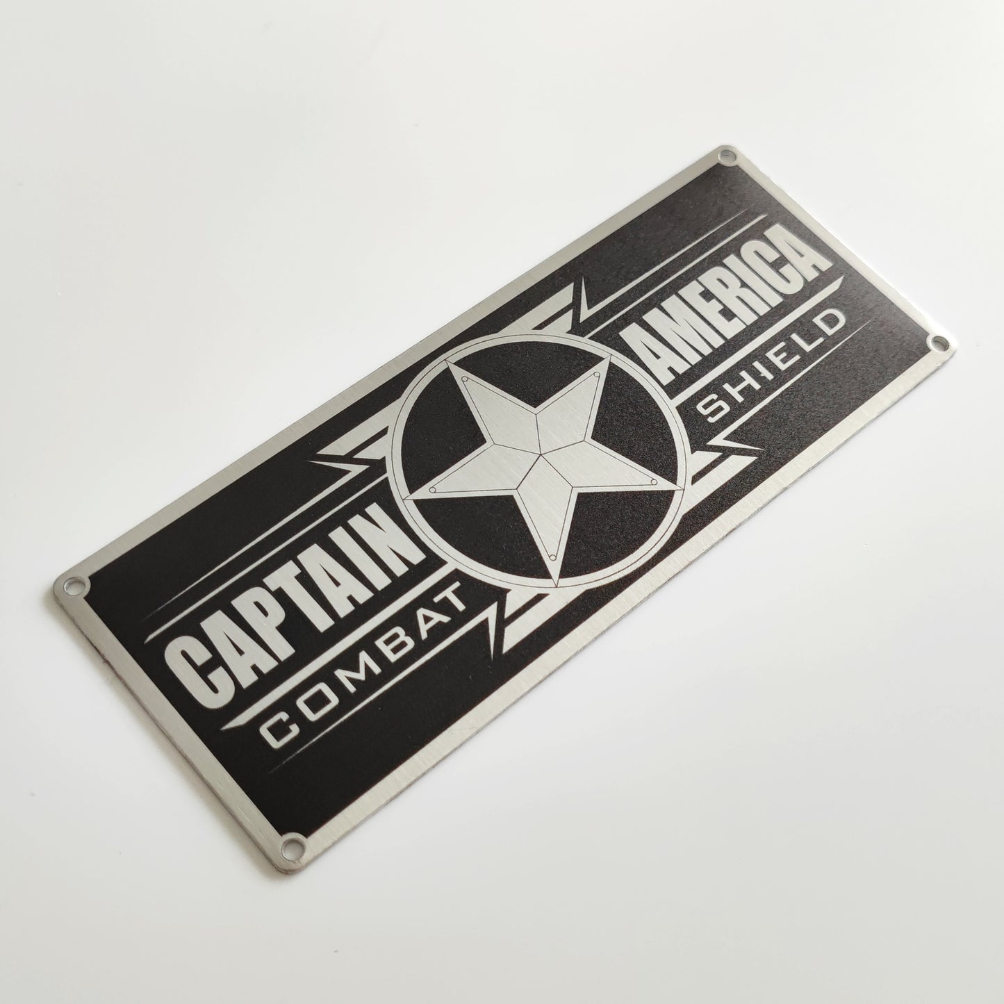 Captain America Shield Wall Mount and Serial Plate Property Tag