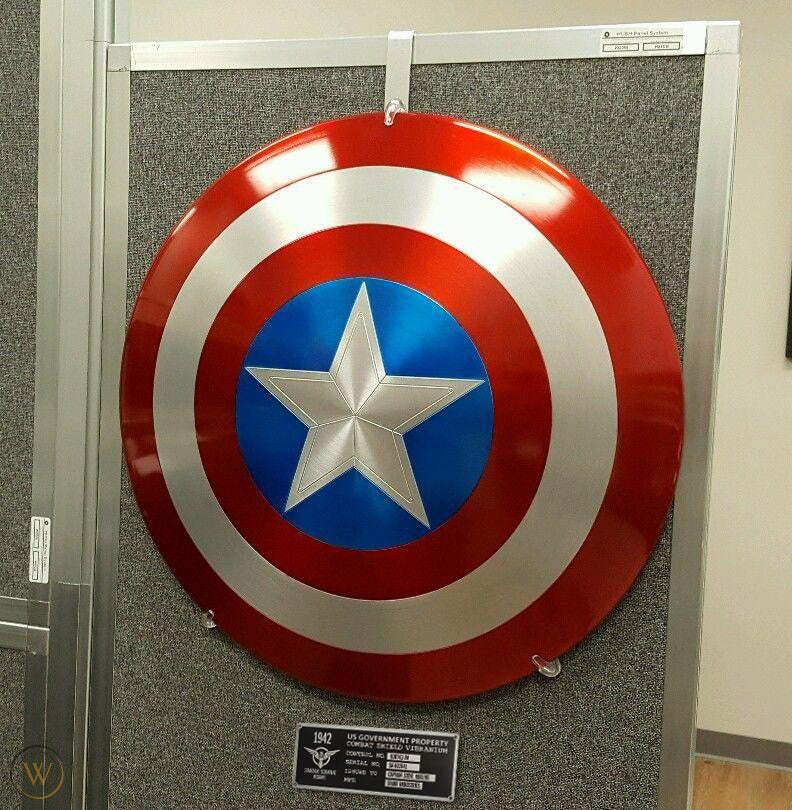 Captain America Shield Wall Mount and Serial Plate Property Tag