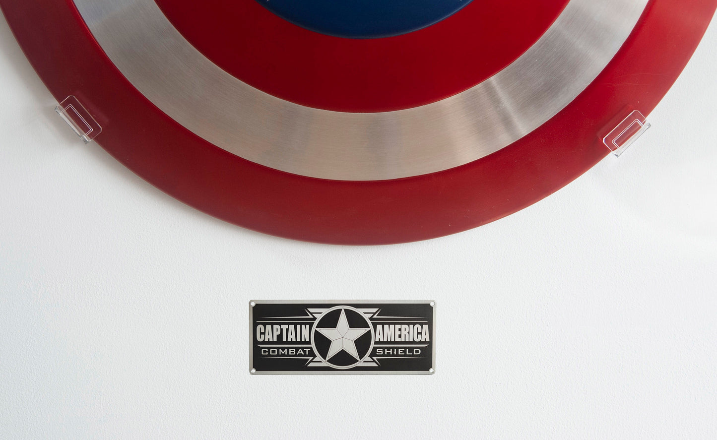 Captain America Shield Wall Mount and Serial Plate Property Tag