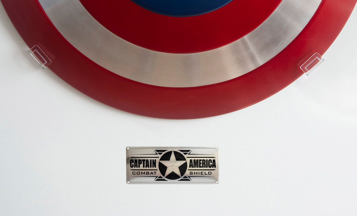 Captain America Shield Wall Mount and Serial Plate Property Tag