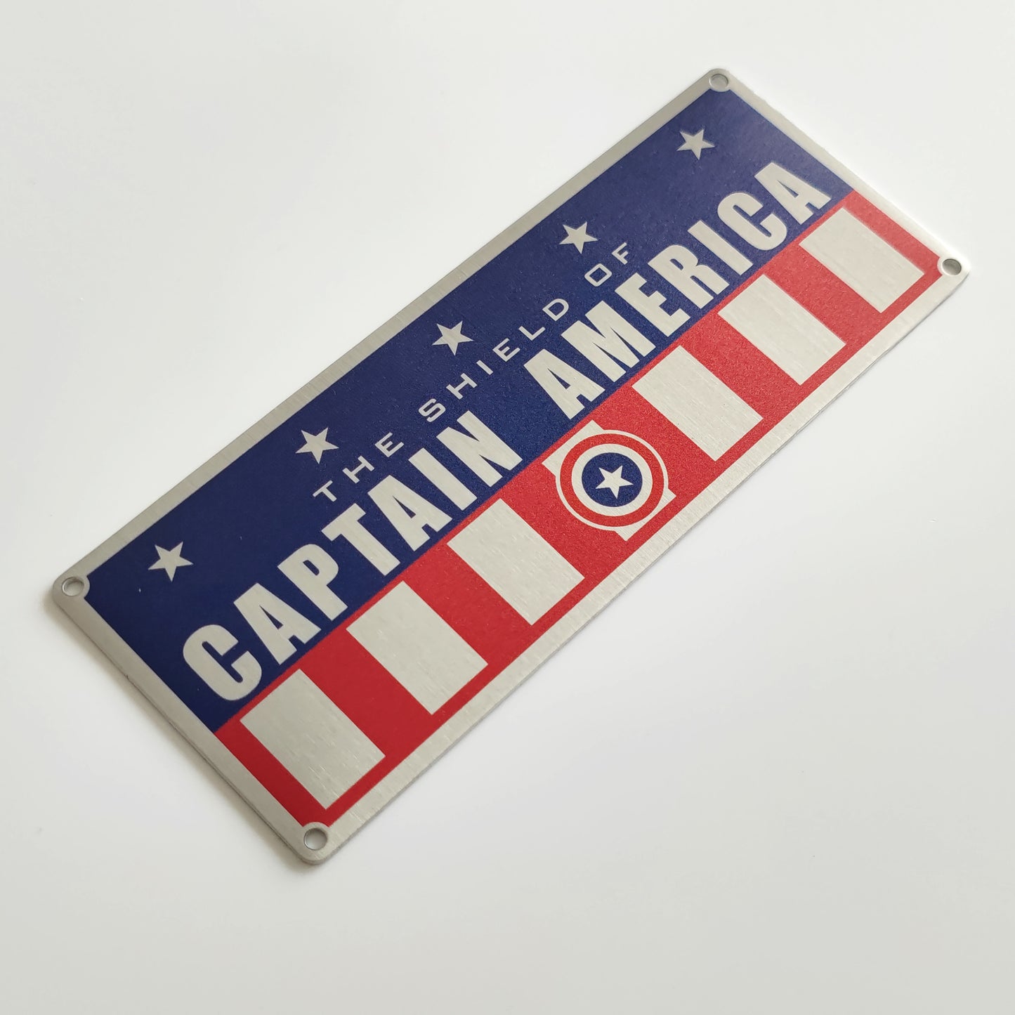 Captain America Shield Wall Mount and Serial Plate Property Tag