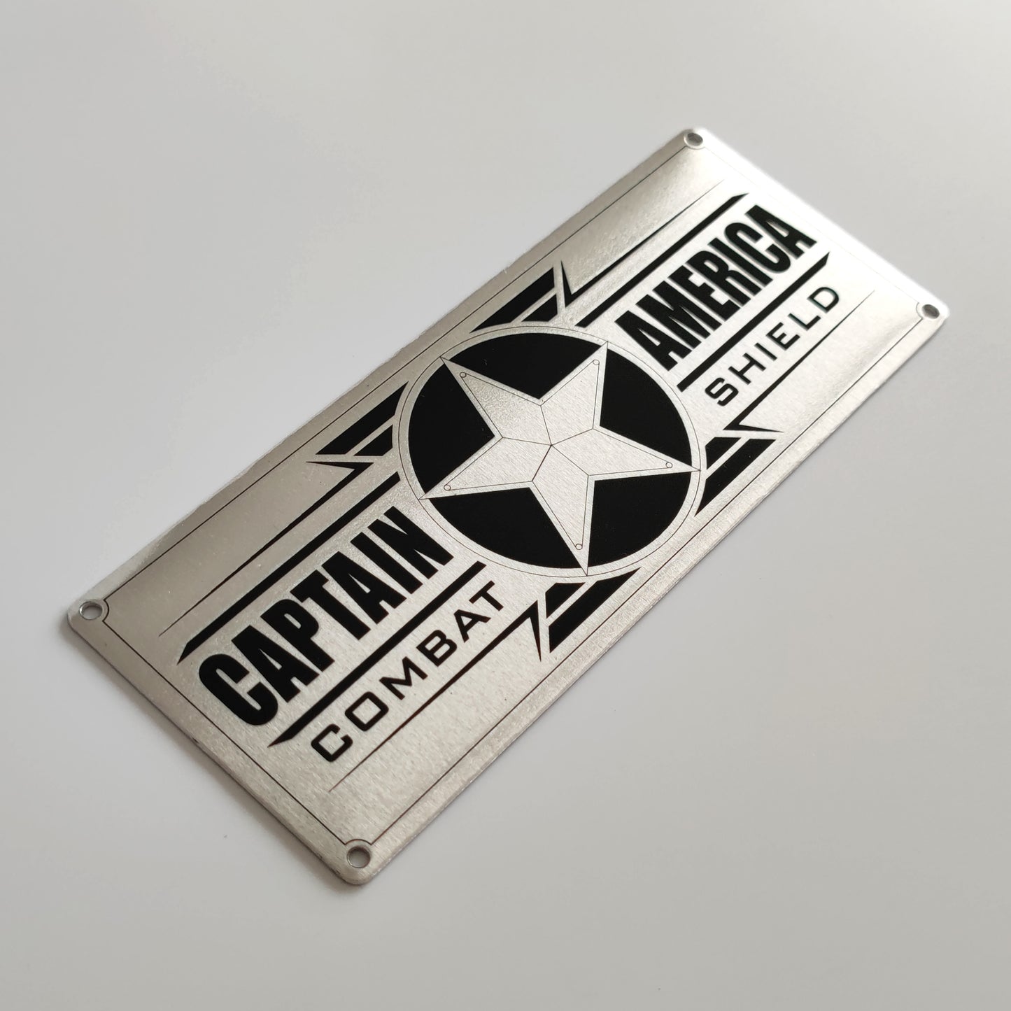 Captain America Shield Wall Mount and Serial Plate Property Tag