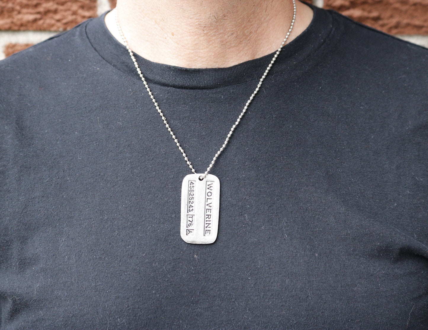 X-MEN Wolverine James Logan Dog Tag Pendant