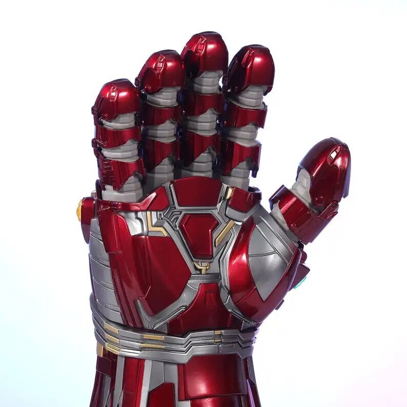 Iron Man MK85 nano gauntlet rear view showing finger and thumb armor details