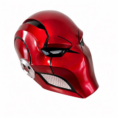 Bat Man Red Knightmare Red Hood Helmet front left three-quarter view