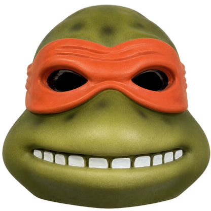 Teenage Mutant Ninja Turtles Michelangelo resin helmet front view with orange eye mask