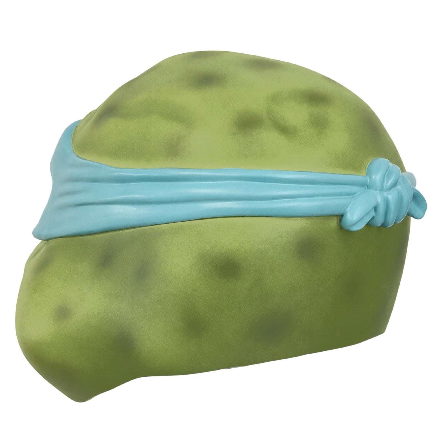 Teenage Mutant Ninja Turtles Leonardo resin helmet rear view showing tied blue bandana