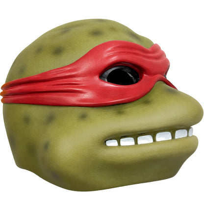 Teenage Mutant Ninja Turtles Raphael resin helmet rear view with red bandana ties