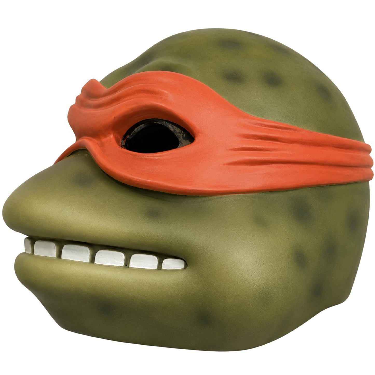Teenage Mutant Ninja Turtles Michelangelo resin helmet side profile with orange eye mask