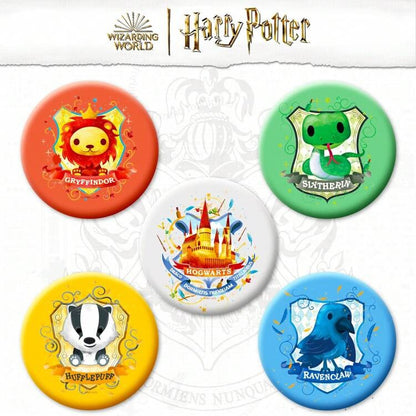 Harry Potter Cartoon Style Tinplate Brooches