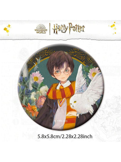 Harry Potter Watercolor Style Tinplate Brooches