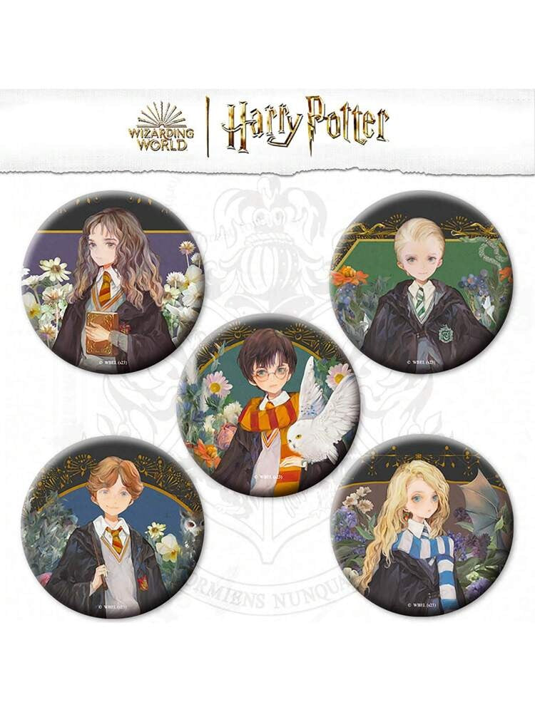 Harry Potter Watercolor Style Tinplate Brooches