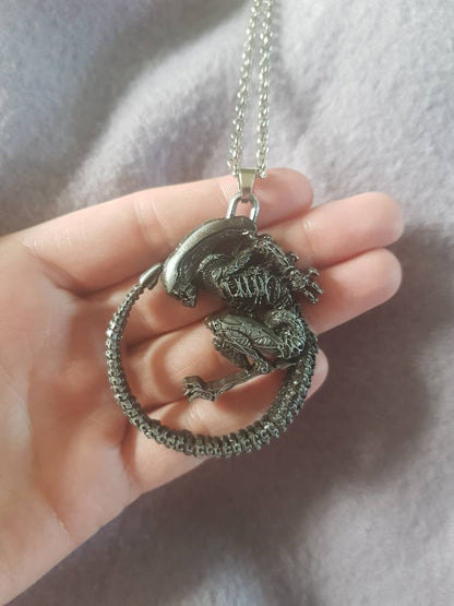 Alien Xenomorph Larva Alloy Necklace