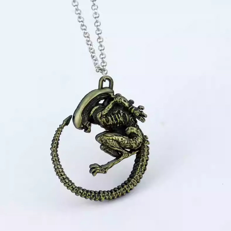 Alien Xenomorph Larva Alloy Necklace