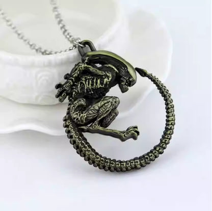 Alien Xenomorph Larva Alloy Necklace