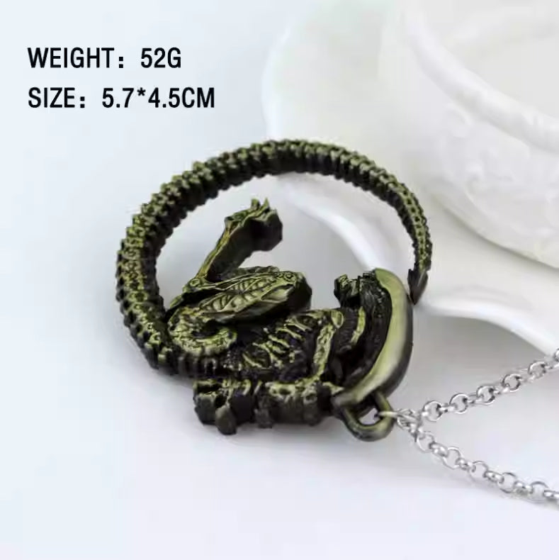 Alien Xenomorph Larva Alloy Necklace