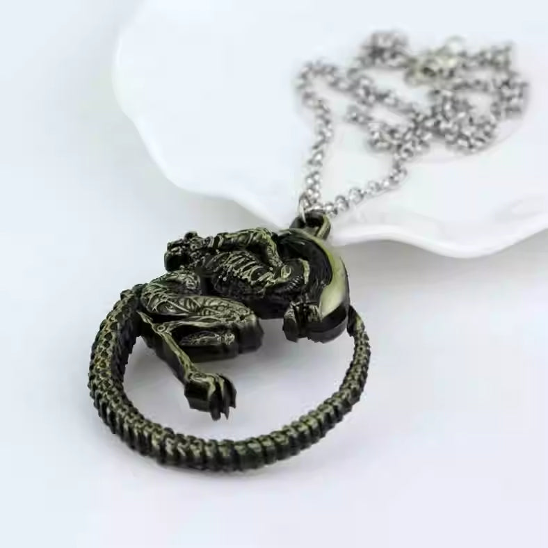 Alien Xenomorph Larva Alloy Necklace