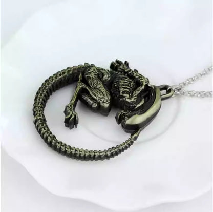 Alien Xenomorph Larva Alloy Necklace