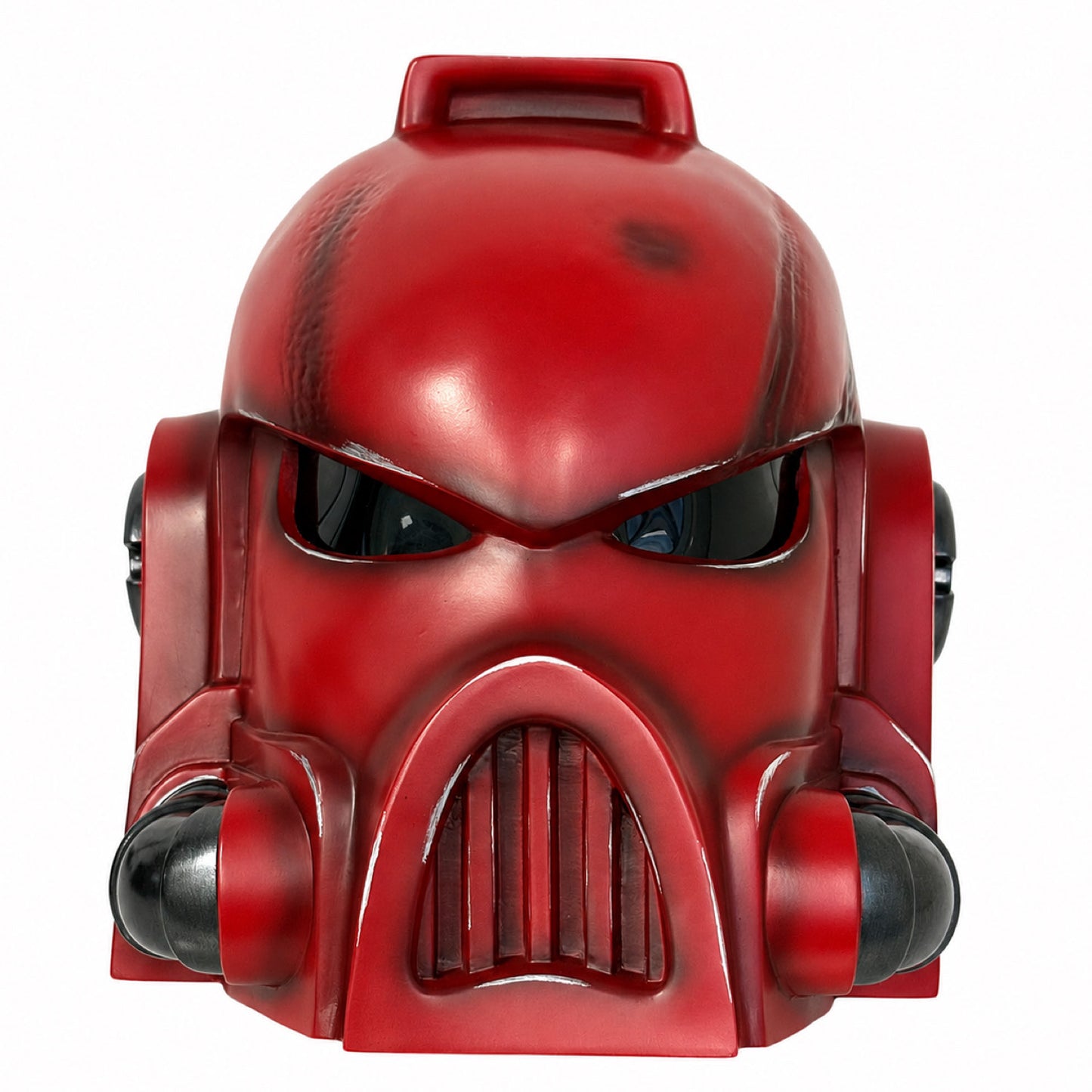 Blood Angels Mk X Helmet With Snarling Grille red variant front view