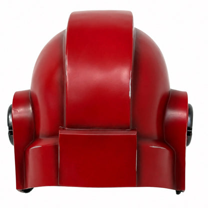 Blood Angels Mk X Helmet With Snarling Grille red variant rear view