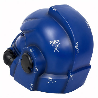 Blood Angels Mk X Helmet With Snarling Grille blue variant front three-quarter view