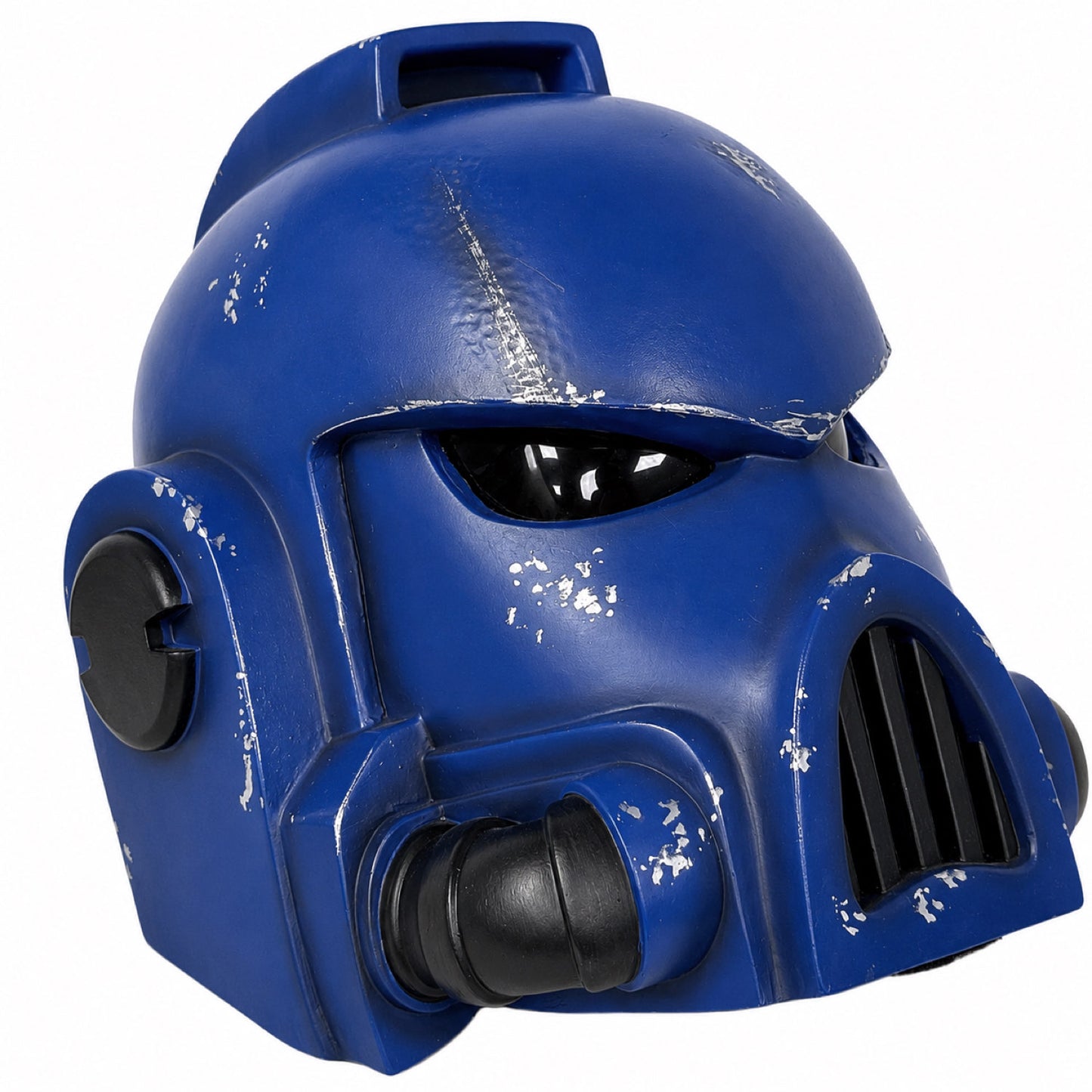 Blood Angels Mk X Helmet With Snarling Grille blue variant side profile