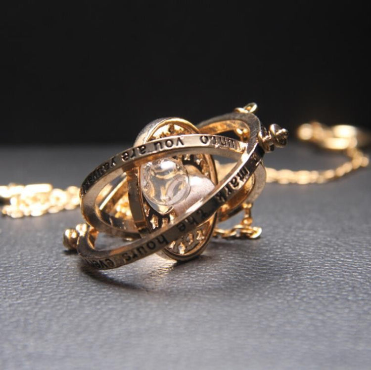 Harry Potter 18K Gold Time Turning Hourglass Necklace