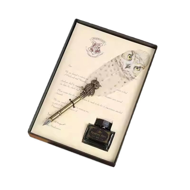 Harry Potter Hedwig's Head Portrait Dip Pen With Feather