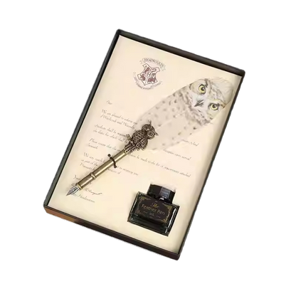 Harry Potter Hedwig's Head Portrait Dip Pen With Feather