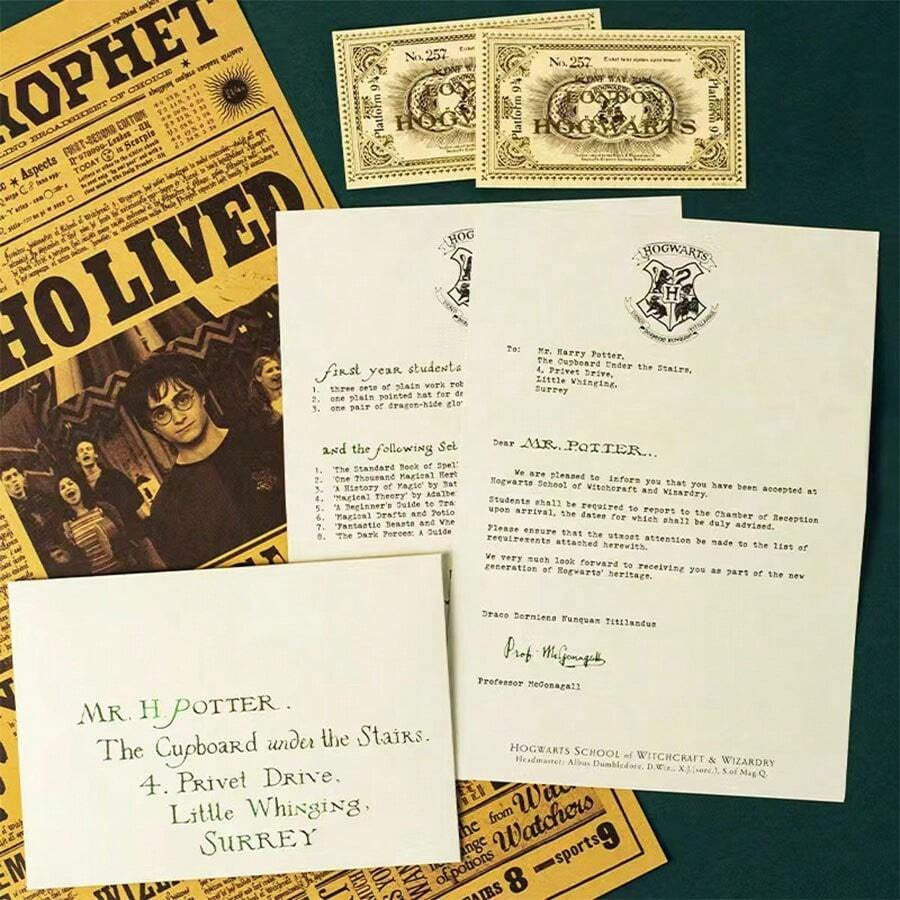 Harry Potter Hogwarts Admission Notice Letter Paper And Envelope