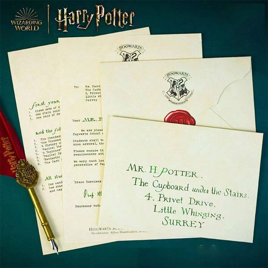 Harry Potter Hogwarts Admission Notice Letter Paper And Envelope