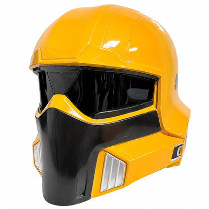 Helldivers 2 TR-40 Gold Eagle helmet front right three-quarter view