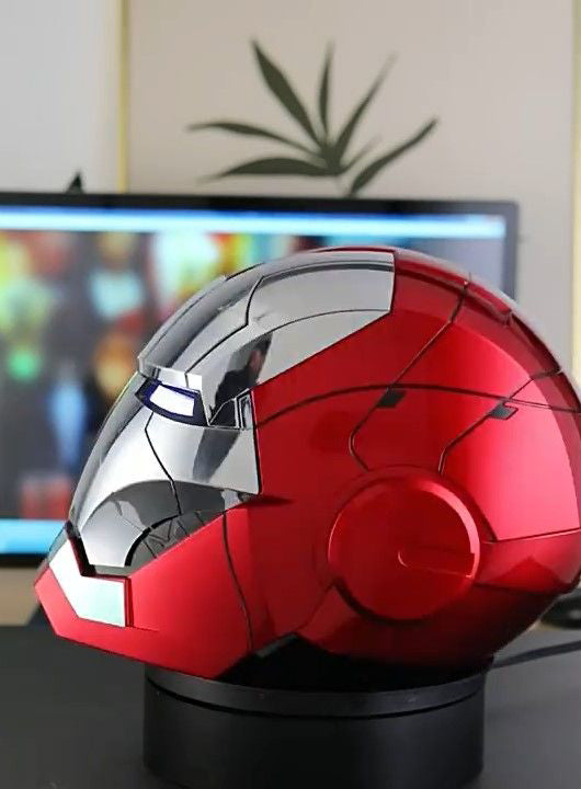black iron man helmet Hero MK5 Motorized Cosplay Helmet, Voice, Touch & Remote Control Open/ close the mask to make the mask open/ close as a whole and eye lights and ear lights switch in different colors 13 $125 Iron Man Helmet Unboxing