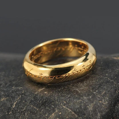 The Lord Of The Rings Tungsten Gold Ring of Power