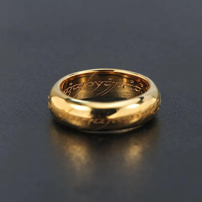 The Lord Of The Rings Tungsten Gold Ring of Power