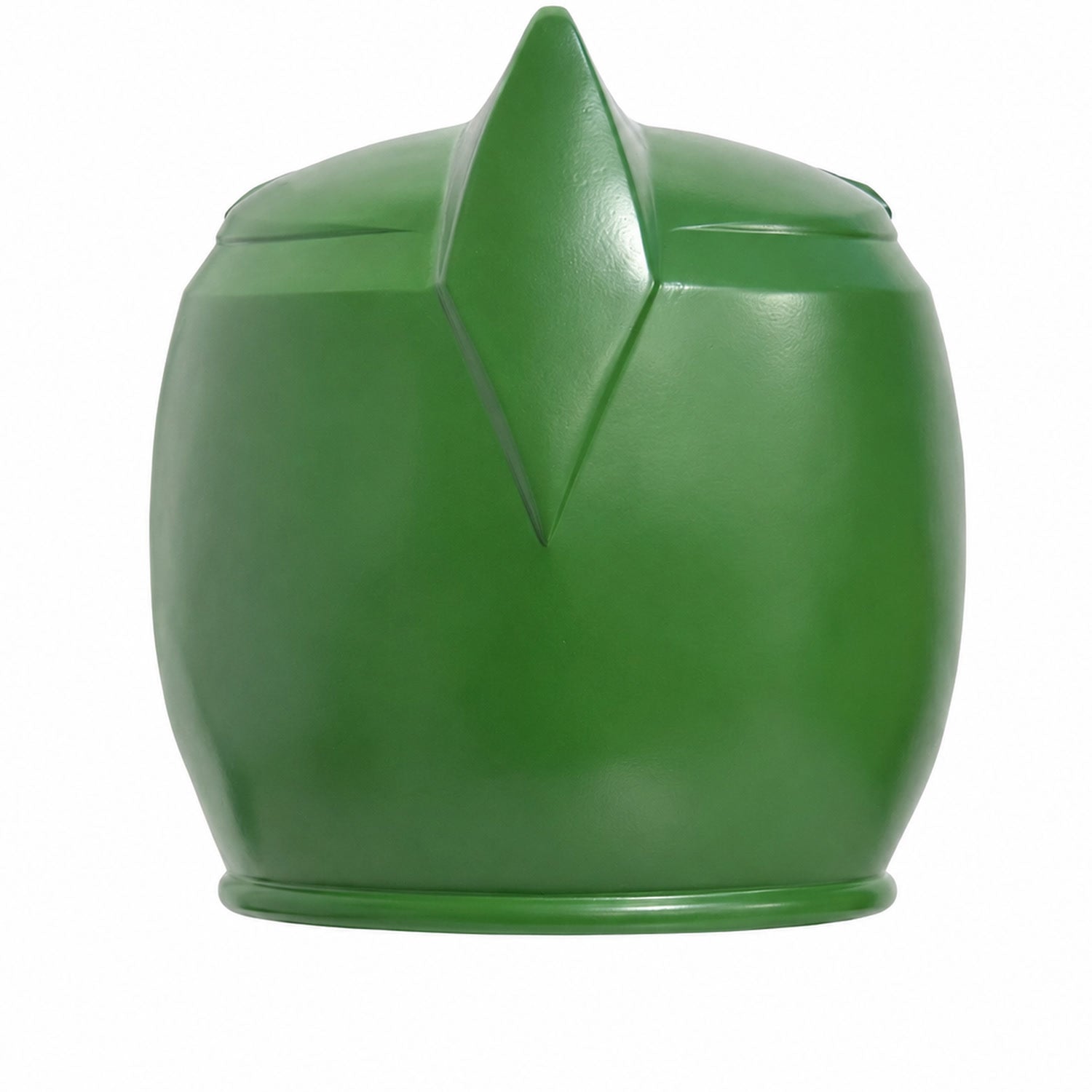 MMPR Power Rangers Green Ranger helmet rear view showing the back ridge detail on white background
