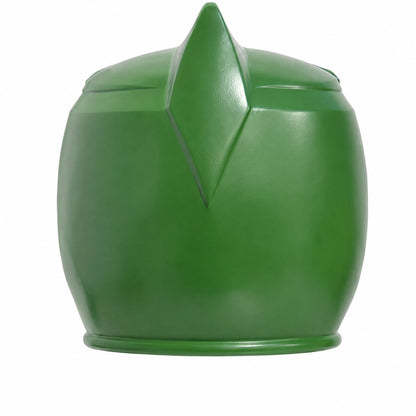 MMPR Power Rangers Green Ranger helmet rear view showing the back ridge detail on white background