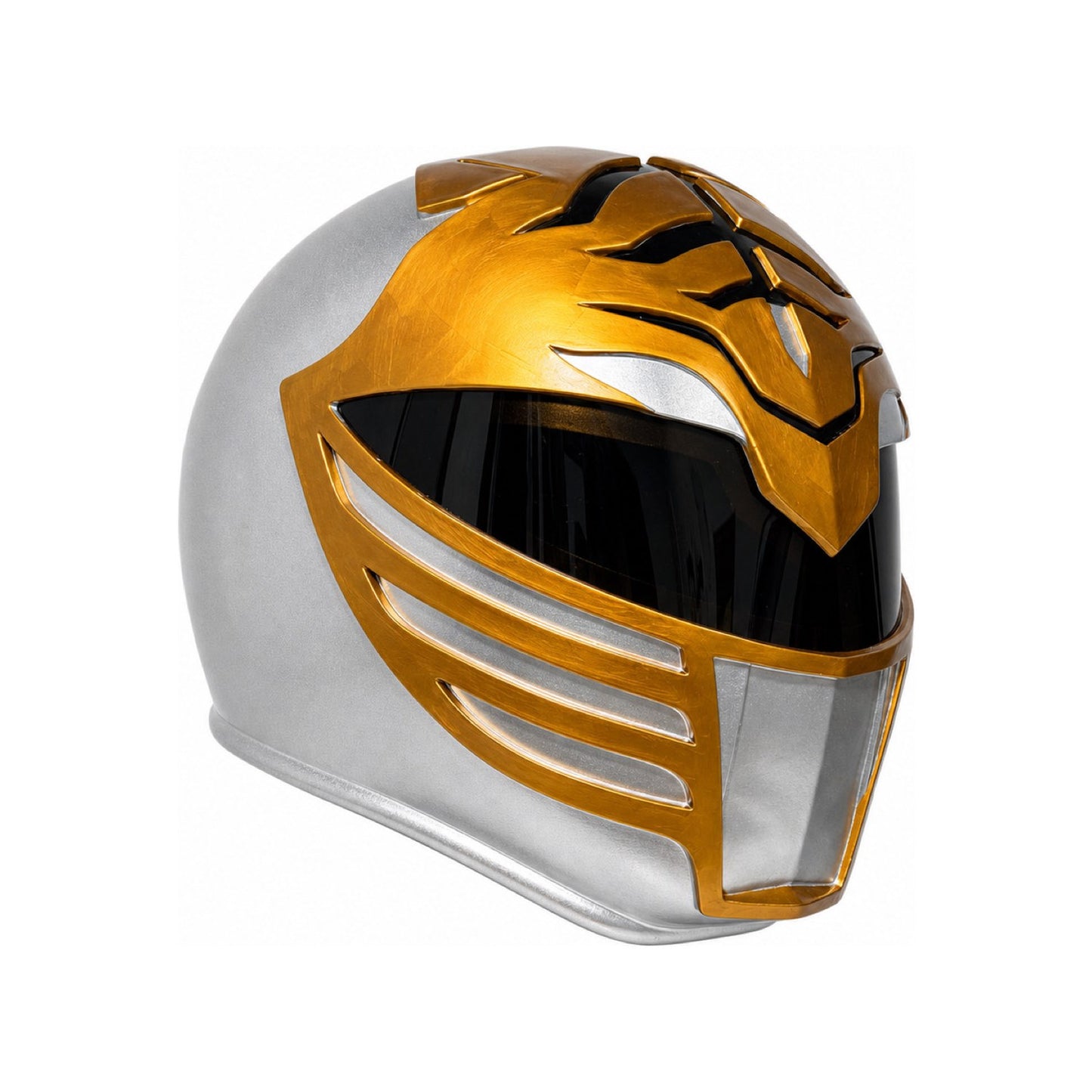 MMPR Power Rangers White Ranger helmet front right three-quarter view