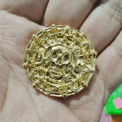 Pirates Of The Caribbean Brass Vacuum-Electroplated Aztec Coins