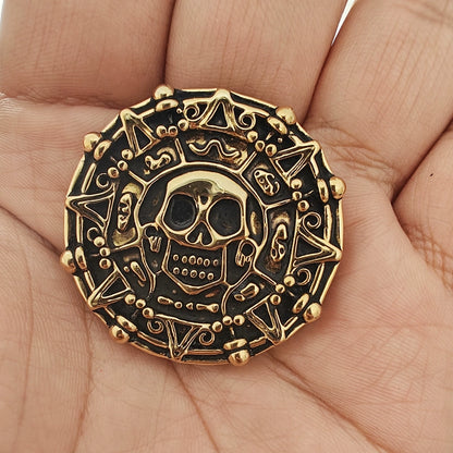 Pirates Of The Caribbean Brass Vacuum-Electroplated Aztec Coins