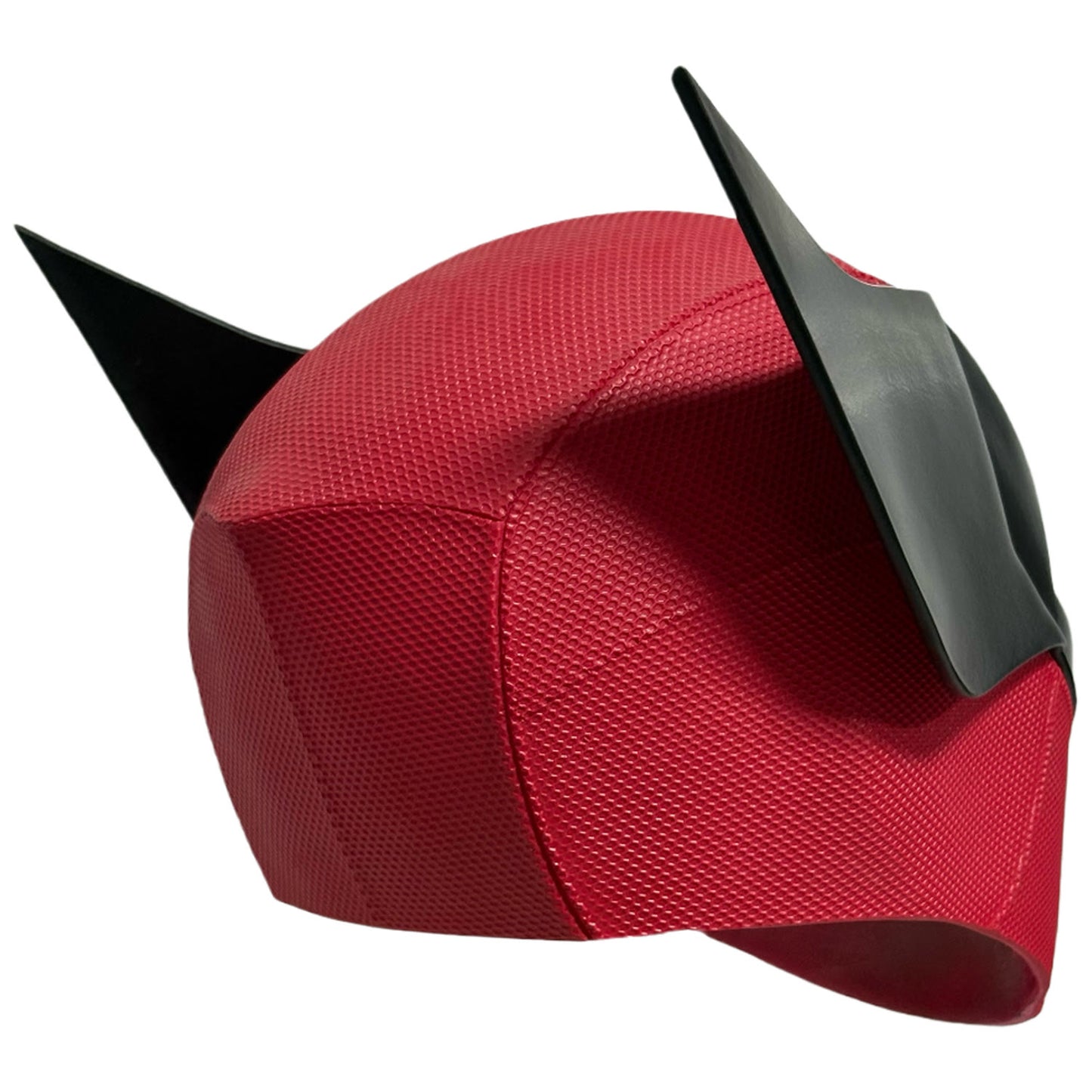 Poolverine Deadpool Wolverine mashup resin mask rear angled view showing textured shell and raised black fins