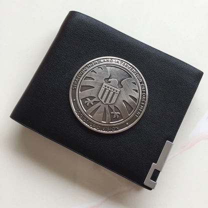 S.H.I.E.L.D. Agent Leather Wallet With Metal Badge