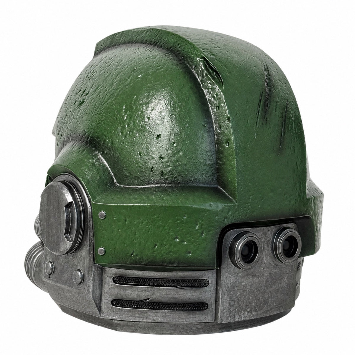 Salamanders cosmetic Space Marine wearable helmet rear left three-quarter view