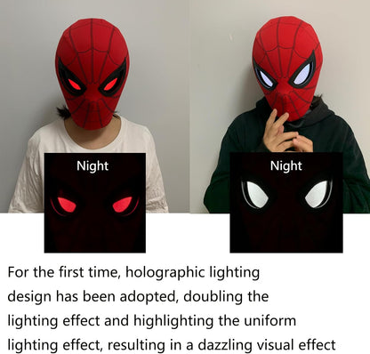 Spiderman Eye Tracking Helmet Eyebow Control Mask Cosplay Costume