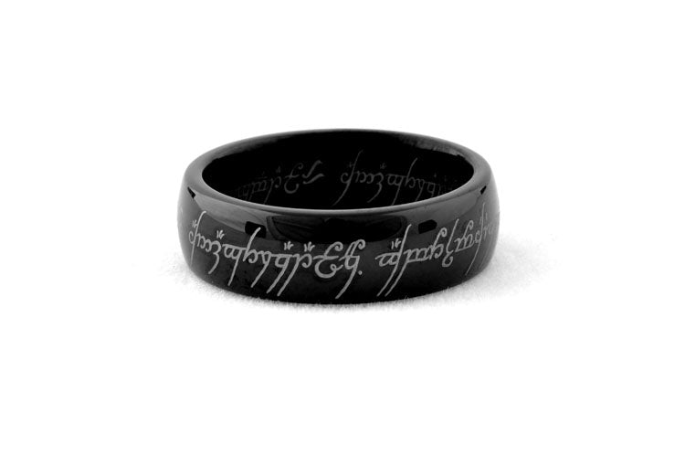 The Lord of the Rings Black Tungsten Gold Ring