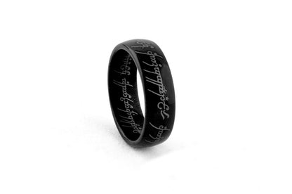 The Lord of the Rings Black Tungsten Gold Ring