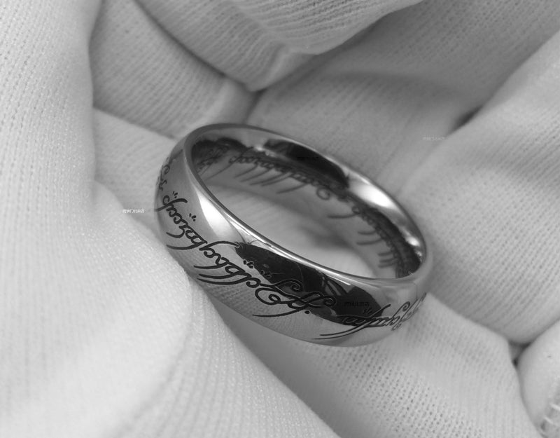 The Lord of the Rings Engraved-character Pure-Titanium Ring