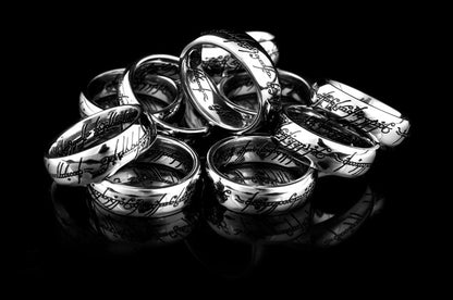 The Lord of the Rings Engraved-character Pure-Titanium Ring