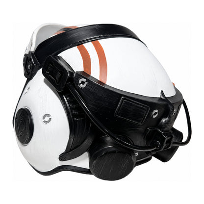 Titanfall 2 Viper Pilot helmet rear right angled view with black headset frame