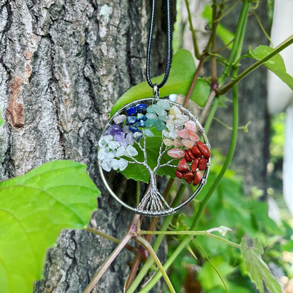 Tree Of Life Energy Agate Stones Handmade Necklace